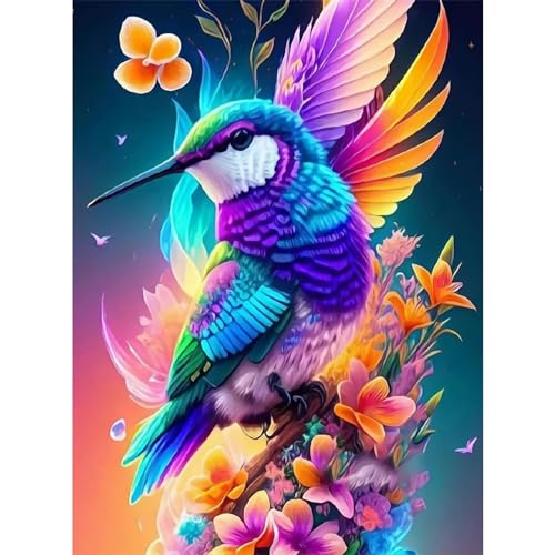 YIYUE 5D Diamond Painting Kits Bilder für Erwachsene, Kolibri DIY Diamant Malerei Painting Bilder Set, Diamond Art Full Runder Malen Nach Zahlen Erwachsene Set (35x45cm), Nr. 6 von YIYUE