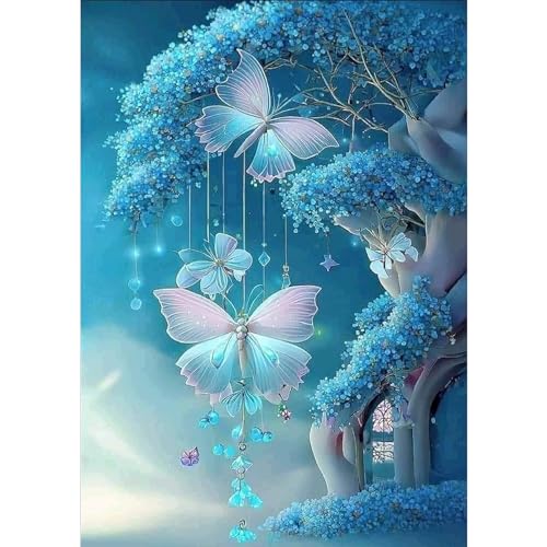 YIYUE 5D Diamond Painting Kits Bilder für Erwachsene, Schmetterling DIY Diamant Malerei Painting Bilder Set, Diamond Art Full Runder Malen Nach Zahlen Erwachsene Set (35x45cm), Nr. 23 von YIYUE