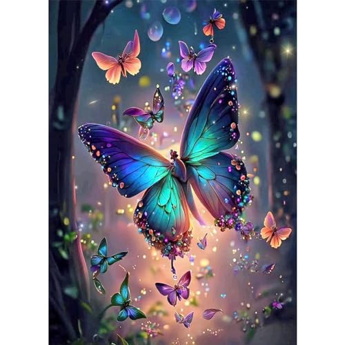 YIYUE 5D Diamond Painting Kits Bilder für Erwachsene, Schmetterling DIY Diamant Malerei Painting Bilder Set, Diamond Art Full Runder Malen Nach Zahlen Erwachsene Set (35x45cm), Nr. 25 von YIYUE