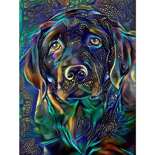 YIYUE Diamond Painting Kits Bilder für Erwachsene, Hund DIY Diamant Malerei Painting Bilder Set, 5D Diamond Art Full Runder Malen Nach Zahlen Erwachsene Set (35x45cm), Nr. 5 von YIYUE