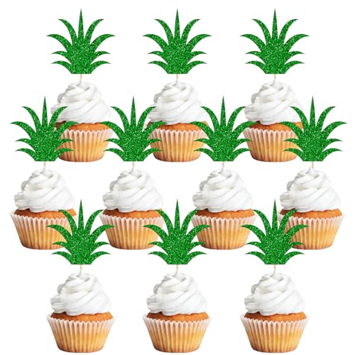 Ananas Blätter Cupcake Topper, 36 Stück Blätter Cake Topper, Ananas Tortendeko, Hawaii Kuchen Deko, Grün Kuchen Topper für Obstkuchen Dessert Geburtstag Party Ananas Blätter Cupcake Topper, 36 Stück Blätter Cake Topper, Ananas Tortendeko, Hawaii Kuchen Deko, Grün Kuchen Topper für Obstkuchen Dessert Geburtstag Party von YIZHIXIANGQ