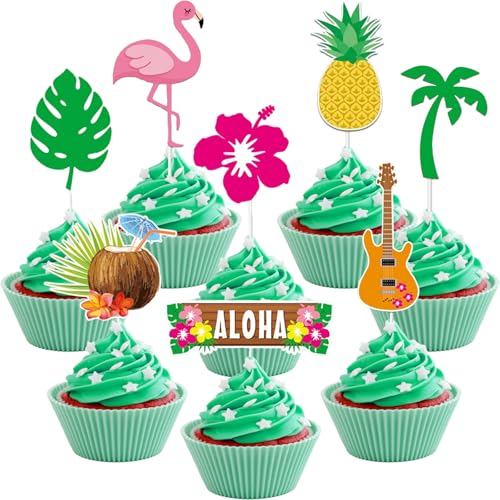 Cupcake Topper Sommer, 24 Stück Cupcake Deko Hawaii, Flamingo Tortendeko, Tortendeko Ananas, Palmblatt, Kokosnuss, Hawaii Kuchen Deko für Obstkuchen Dessert Geburtstag Party Cupcake Topper Sommer, 24 Stück Cupcake Deko Hawaii, Flamingo Tortendeko, Tortendeko Ananas, Palmblatt, Kokosnuss, Hawaii Kuchen Deko für Obstkuchen Dessert Geburtstag Party von YIZHIXIANGQ