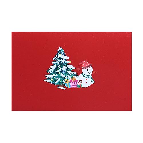 Faltbare Grußkarte mit Weihnachtsbaum, Schneemann, tragbar, zum Ausdruck von Liebe und festlichem Geist, Segen, Grußkarte Faltbare Grußkarte mit Weihnachtsbaum, Schneemann, tragbar, zum Ausdruck von Liebe und festlichem Geist, Segen, Grußkarte von YIZITU