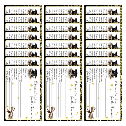 Wortkarten für Absolventen, 15,2 x 10,2 cm, für Abschlussfeier, Party, Spieldekoration, 24 Stück Wortkarten für Absolventen, 15,2 x 10,2 cm, für Abschlussfeier, Party, Spieldekoration, 24 Stück von YIZITU