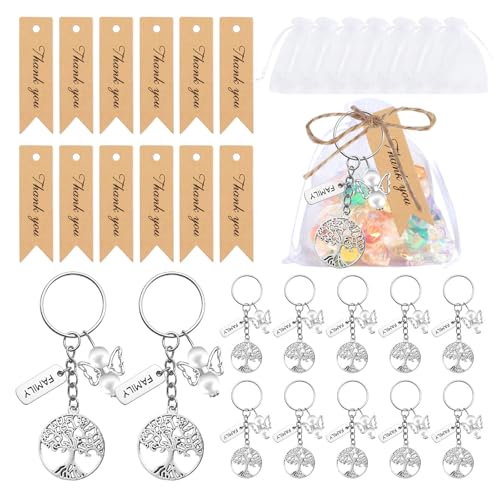 YIZITU 12er-Set Lebensbäume Charm-Anhänger, Schlüsselanhänger, Party, Familientreffen, Schlüsselanhänger, Legierung, Textur für Schmuckherstellung von YIZITU