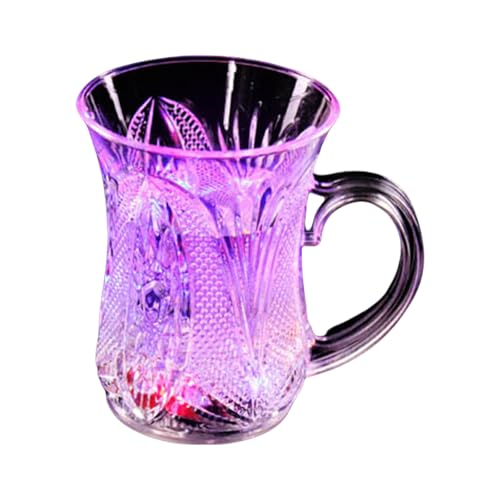 YIZITU Bunte LED-Tasse, wechselnde Farbe, leuchtende LED-Tasse, geeignet für Kaffee, Wein, Säfte, Getränke von YIZITU