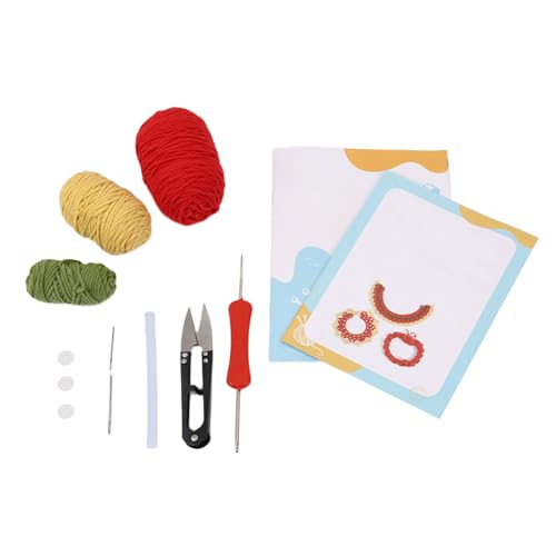 YIZITU Häkel-Lätzchen-Set für Anfänger, Kinder, Erwachsene, mit Schritt-für-Schritt-Anleitung (evtl. nicht in deutscher Sprache), Häkel-Halswärmer-Set von YIZITU