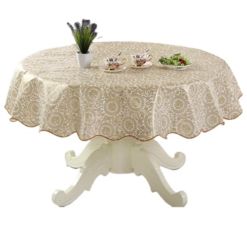 YIZITU Pflegeleichte, runde PVC-Tischdecke mit buntem Blumendesign, öl- und wasserfest, Tischdecke für verschiedene Anlässe YIZITU Pflegeleichte, runde PVC-Tischdecke mit buntem Blumendesign, öl- und wasserfest, Tischdecke für verschiedene Anlässe von YIZITU
