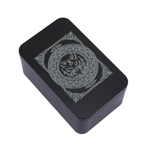 YIZITU Rechteckige Metall Kartenbox Spielkarten Tarot Behälter Schmuck Aufbewahrungskoffer Verpackung Pokerspiel Leere Pokerkarten Aufbewahrungsbox von YIZITU