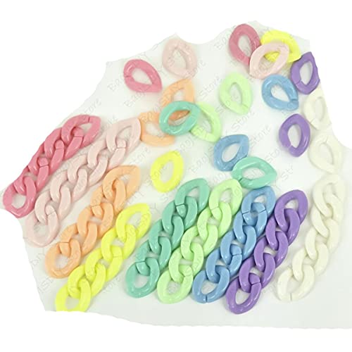 Großhandel 23mm * 17mm Multicolor Acryl Twisted Chains Montierte Teile Perlen Diy Schmuckzubehör Zubehör 60 Stück (JM6582)-Burgund, 21 x 21 mm 60 Stück von YJBEAPT