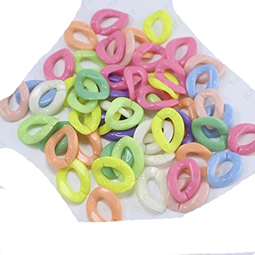 Großhandel 23mm * 17mm Multicolor Acryl Twisted Chains Montierte Teile Perlen Diy Schmuckzubehör Zubehör 60 Stück (JM6582)-MULTI, 21 x 21 mm 60 Stück von YJBEAPT