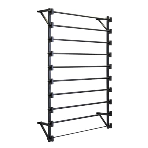 YJEUZCD An Der Wand Montiert Geschenkpapier Display-Rack, 10/13Schicht Blumenläden Band-Organizer, Binden Schal Gestell, Gürtel Handtuch Einzelhandel Halter (Farbe : Schwarz, Größe : 31.5x7.8x47.2in von YJEUZCD