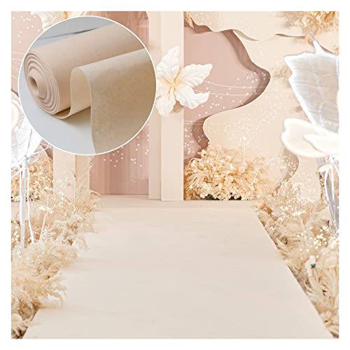 YJEUZCD Gangläufer for Hochzeiten, 2mm Dick Unvergänglich Party-Dekoration, Zuschneidbar Außenbereich Rasen Einmalige Rolle Aktivitäts-Teppich, Größe (Farbe : Beige, Größe : 1x10m von YJEUZCD