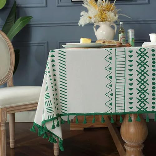 YJHQSS 100–300 cm geometrische Tischdecken mit Boho-Aufdruck Hochzeitstischdecke Picknickkissen Couchtischdecke für Restaurant Zuhause Schrankdekor (Stil D 140 x 200 cm) von YJHQSS