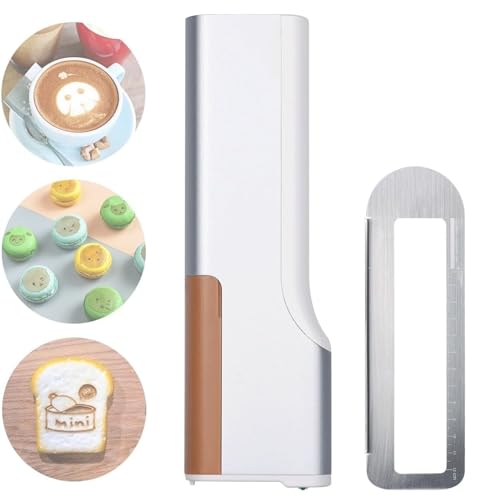 YJKKZQLB Tragbarer essbarer Tintenstrahlstift, Handheld-Lebensmitteldruckstift Latte Pen Macaron Cookie DIY Segensmuster Logo Nutzungsszenario Restaurant Hotel Rezeption Schule,Schwarz von YJKKZQLB