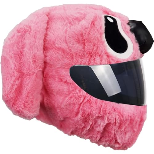 YJMYLTO Motorradhelm-Abdeckung, Cartoon-Plüsch-Integralhelm-Schutzhülle, dekorative Plüsch-Motorradhelm-Abdeckung, for Motorradhelm, lustige Fahrten und Geschenke(G) von YJMYLTO