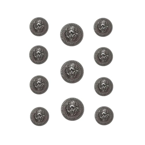 1 Set Löwen-Metallknöpfe für Anzug, Blazer, Jacke, Sportmantel, DIY-Bastelstoff, C, 15–20 mm von YJMYZ