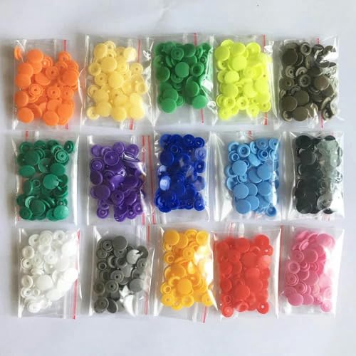 10/20/50/100/150 Sets T5 12mm runde Druckknöpfe für Kinderkleidung DIY Nähzubehör Druckknopf-Farben mischen-150 Set von YJMYZ