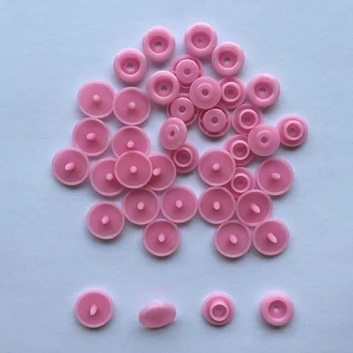 10/20/50/100/150 Sets T5 12mm runde Druckknöpfe für Kinderkleidung DIY Nähzubehör Druckknopf-Rosa-150 Set von YJMYZ