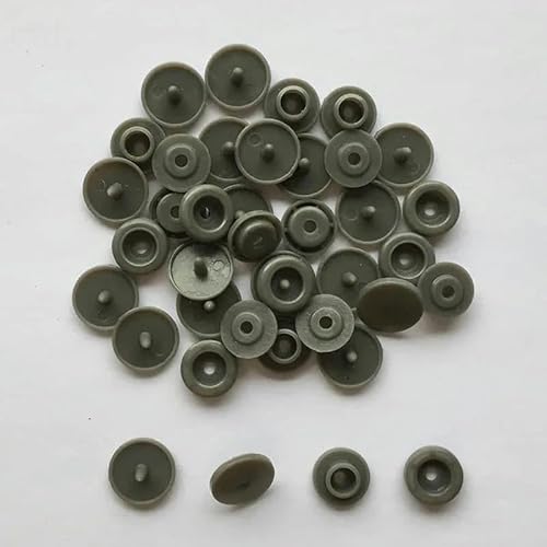 10/20/50/100/150 Sets T5 12mm runde Druckknöpfe für Kinderkleidung DIY Nähzubehör Druckknopf-grau-150 Set von YJMYZ