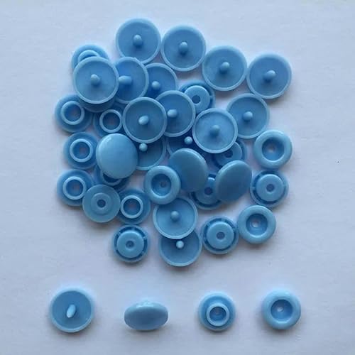 10/20/50/100/150 Sets T5 12mm runde Druckknöpfe für Kinderkleidung DIY Nähzubehör Druckknopf-hellblau-150 Set von YJMYZ