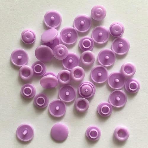 10/20/50/100/150 Sets T5 12mm runde Druckknöpfe für Kinderkleidung DIY Nähzubehör Druckknopf-hellviolett-150 Set von YJMYZ