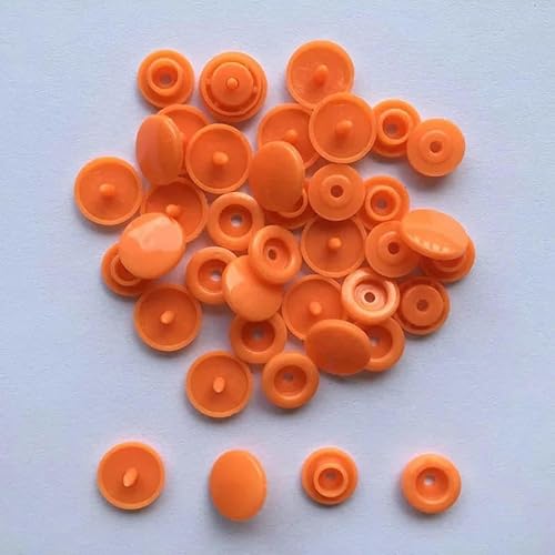 10/20/50/100/150 Sets T5 12mm runde Druckknöpfe für Kinderkleidung DIY Nähzubehör Druckknopf-orange-150 Set von YJMYZ