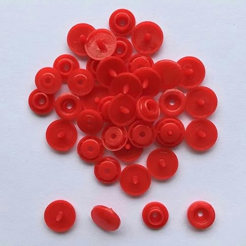 10/20/50/100/150 Sets T5 12mm runde Druckknöpfe für Kinderkleidung DIY Nähzubehör Druckknopf-rot-150 Set von YJMYZ