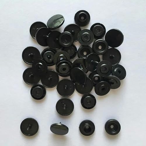 10/20/50/100/150 Sets T5 12mm runde Druckknöpfe für Kinderkleidung DIY Nähzubehör Druckknopf-schwarz-150 Set von YJMYZ