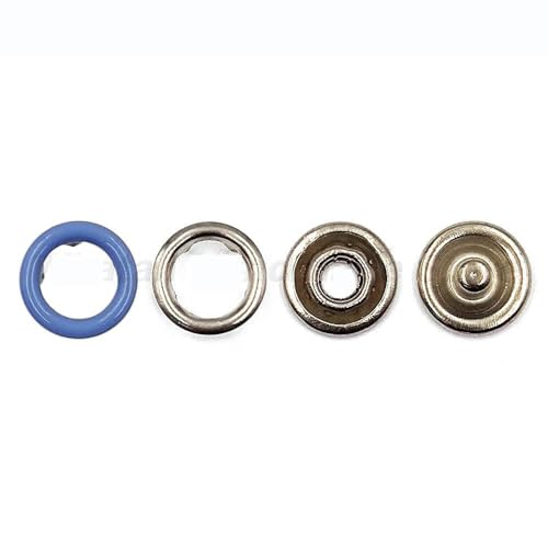 10–50 Sets 7,5/9,5/11 mm Metallzinken-Druckknopf-Ringnietenverschlüsse für Kleidung, Kleidungsstücke, Nähtaschen, Schuhe-Blau-11 mm, 20 Stück von YJMYZ