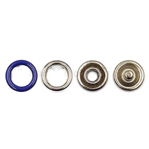 10–50 Sets 7,5/9,5/11 mm Metallzinken-Druckknopf-Ringnietenverschlüsse für Kleidung, Kleidungsstücke, Nähtaschen, Schuhe-Marineblau-11 mm, 20 Stück von YJMYZ