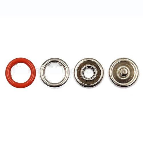 10–50 Sets 7,5/9,5/11 mm Metallzinken-Druckknopf-Ringnietenverschlüsse für Kleidung, Kleidungsstücke, Nähtaschen, Schuhe-Orange-11 mm, 20 Stück von YJMYZ