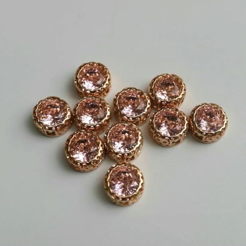 10 Stück/Los DIY Herz Kristallknöpfe Zirkonia Knopf für Mantel Strass CZ Schmuck Nähknöpfe für Kleidung-Rosa 10 Stück/Los DIY Herz Kristallknöpfe Zirkonia Knopf für Mantel Strass CZ Schmuck Nähknöpfe für Kleidung-Rosa von YJMYZ