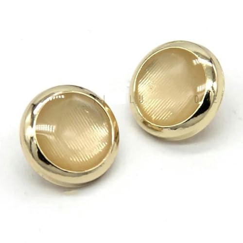 11 mm Mini-Metallknöpfe für Kinderhemden, für Kleidungsstücke, Uniformen, Kleider, dekoratives DIY-Nähzubehör, Großhandel, Goldgelb, 11 mm, 10 Stück von YJMYZ