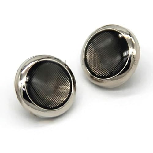 11 mm Mini-Metallknöpfe für Kinderhemden, für Kleidungsstücke, Uniformen, Kleider, dekoratives DIY-Nähzubehör, Großhandel, Weiß/Schwarz, 11 mm, 20 Stück von YJMYZ