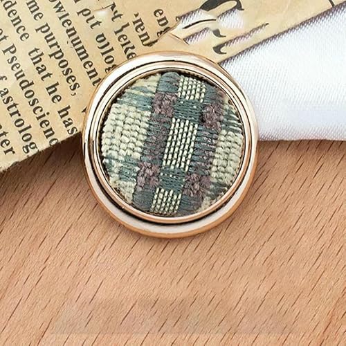 17–25 mm, goldfarbene, runde Stoffknöpfe aus Metall für Handarbeiten, Kleidung, Damen, Mantel, Anzug, Strickjacke, 6 Stück, Nähknopf, KD2029, Laserhell, 21 mm, 17–25 mm, goldfarbene, runde Stoffknöpfe aus Metall für Handarbeiten, Kleidung, Damen, Mantel, Anzug, Strickjacke, 6 Stück, Nähknopf, KD2029, Laserhell, 21 mm, von YJMYZ