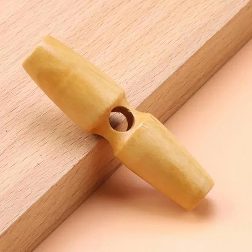 20 Stück Olivenknöpfe Holzknöpfe zum Nähen Basteln Kleidung Mantel Außenpullover Knopf Lange Streifen Druckknöpfe Nähzubehör-E-3CM von YJMYZ