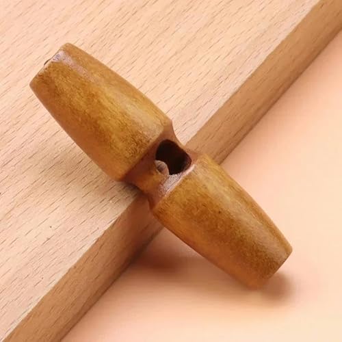 20 Stück Olivenknöpfe Holzknöpfe zum Nähen Basteln Kleidung Mantel Außenpullover Knopf Lange Streifen Druckknöpfe Nähzubehör-H-3,5CM von YJMYZ