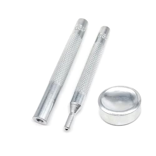 25 Sets 10 mm 12,5 mm 15 mm #633 655 831 201 Metall-Druckknopf-Nieten für Ledertaschen, Kleidung, Jacken, Mäntel, Reparaturwerkzeug für 655 von YJMYZ