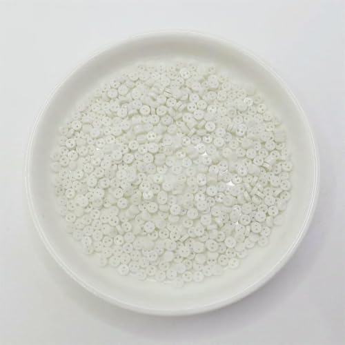 250 Stück 3,0 mm/4,0 mm Mini-Rundknöpfe für Puppen und Stofftiere, Kleidung, Nähzubehör, DIY, kleines Kunsthandwerk-3,0 mm Weiß_a 250 Stück 3,0 mm/4,0 mm Mini-Rundknöpfe für Puppen und Stofftiere, Kleidung, Nähzubehör, DIY, kleines Kunsthandwerk-3,0 mm Weiß_a von YJMYZ