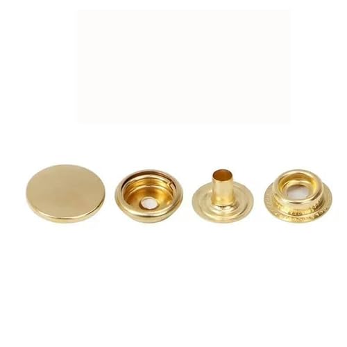 30 Sets 655/633/831 Metall-Druckknöpfe Druckknöpfe Nähknopf für DIY-Kleidung Kleidersäcke Schuhe Lederhandwerk-201 15 mm Gold von YJMYZ