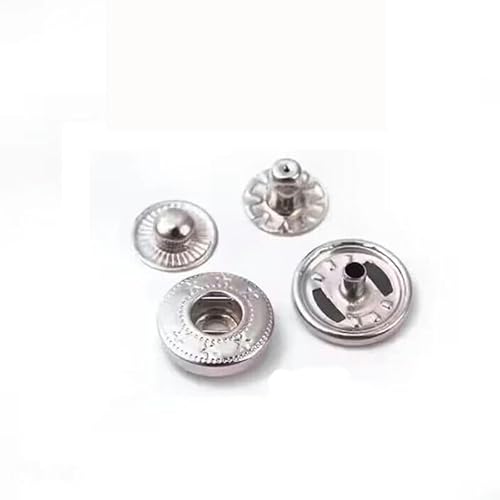 30 Sets 655/633/831 Metall-Druckknöpfe Druckknöpfe Nähknopf für DIY-Kleidung Kleidersäcke Schuhe Lederhandwerk-633 12,5 mm Silber von YJMYZ