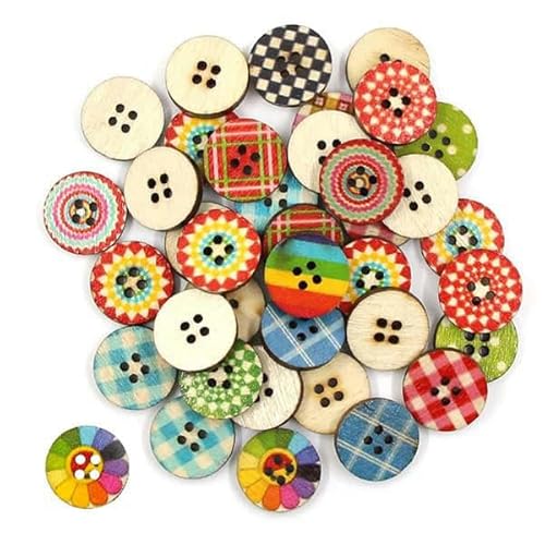 50 Stück 15 x 12 mm roter Herzknopf für Kinder 2-Löcher dekorative Holzknöpfe für Kleidung Nähzubehör Scrapbooking Basteln DIY-5 von YJMYZ