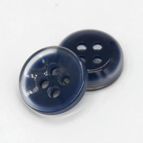 9/10/11 mm süße transparente helle Hemdknöpfe aus Harz für Kleidung, Uniform, Kleid, Kragen, Bluse, kleine handgefertigte Dekorationen-Transparent D Blau-10 mm 30 Stück von YJMYZ