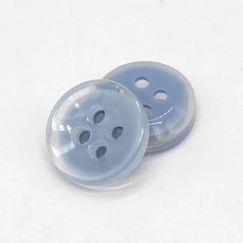 9/10/11 mm süße transparente helle Hemdknöpfe aus Harz für Kleidung, Uniform, Kleid, Kragen, Bluse, kleine handgefertigte Dekorationen-Transparentes Blau-10 mm, 30 Stück von YJMYZ