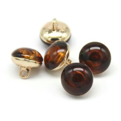 Runde, helle Katzenaugen, goldene Metallknöpfe für Kleidung, Kleidungsstücke, dekorative Vintage-Mantelknöpfe, Nähzubehör, Braun, 20 mm, 6 Stück Runde, helle Katzenaugen, goldene Metallknöpfe für Kleidung, Kleidungsstücke, dekorative Vintage-Mantelknöpfe, Nähzubehör, Braun, 20 mm, 6 Stück von YJMYZ