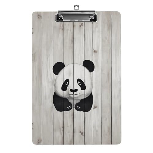 Klemmbrett, A4, hält 100 Blatt, weißes Holz, Panda-Druck, Acryl-Klemmbrett, Büro-Klemmbrett, Business-Board, Clip, Lehrertafel, Clip von YJWANDL