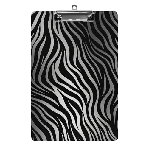 Klemmbrett A4, hält 100 Blatt, Zebra-Druck, Acryl-Klemmbrett, Büro-Klemmbrett, Business-Board, Clip, Lehrertafel, Clip von YJWANDL