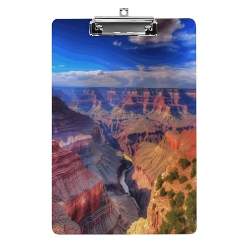 YJWANDO A4-Klemmbrett für 100 Blatt Beauty Grand Canyon Druck Acryl Klemmbrett Büro Klemmbrett für Restaurants, Unternehmen, Outdoor, Stil von YJWANDO