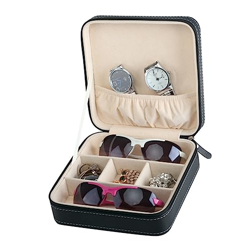 YJYJY 1 Stück Box Ohrring Schmuckschatulle Brillen Aufbewahrung Organizer Reise Schmuckschatulle Schmuck Organizer Klar Sonnenbrille Aufbewahrung Organizer Leder Schmucketui Pu Schmuckschatulle Mann von YJYJY